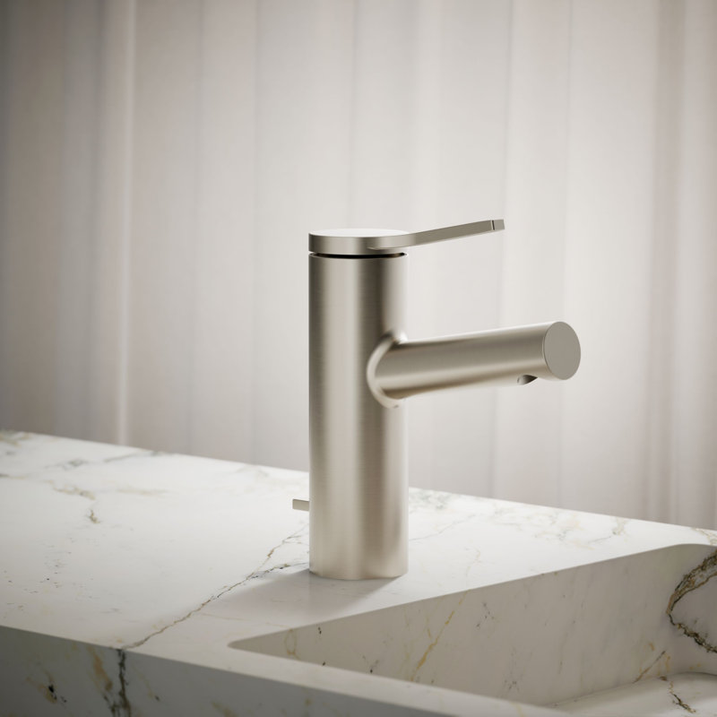 Kohler Elate Single-Handle Bathroom Faucet with Pop-Up Drain Assembly, One Hole Bathroom Sink Faucet, 1.2 gpm