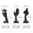 3 Pcs Black Thinker Statue Set - Abstract Resin Sculpture for Living Room, Office Desktop, Shelf Decor-673188164
