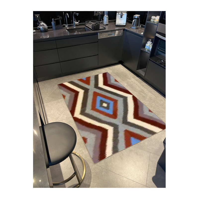 Tapis multicolore multicolore, Rectangulaire 3 pi 11 po x 5 pi 11 po
