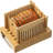 Bread Slicer Bamboo Wood With Crumb Tray Adjustable Bread Slicing Guide Foldable Compact Cutting Board Easily Cut Homemade Cake Bread