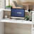 Gradon Rectangle Synthetic Laminate Reception Desk with Filing Cabinet