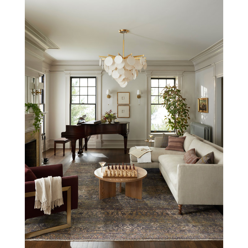 Bradbury Black and Brown Synthetic 9' x 12' Area Rug