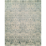 Santistevan Damask Area Rug in Gray/Blue