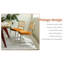 Ensemble de 2 chaises d'appoint en velours orange riche avec base en porte-à-faux chromée et dossier en rotin, chaises de salle à manger de style Mid-Century moderne