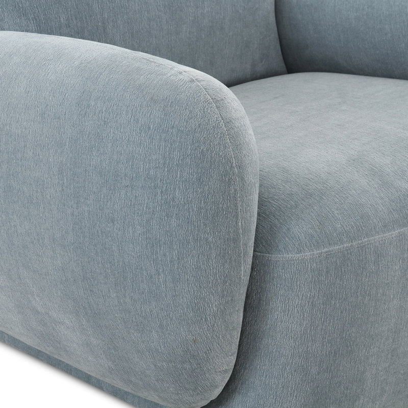Mikah Upholstered Armchair, Light Blue Performance