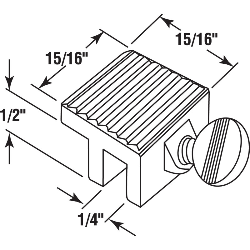 Serrure de fenêtre coulissante Prime-Line, 1 po, aluminium extrudé robuste, blanc