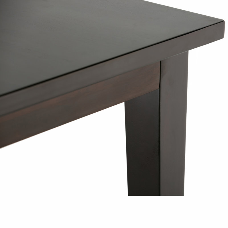 Distressed Saddle Brown Faux Leather Dining Set with Solid Wood Table