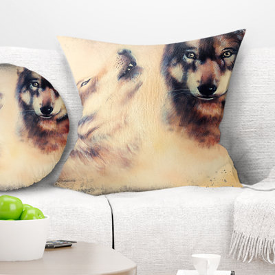 Howling Wolf - Animal Printed Pillow