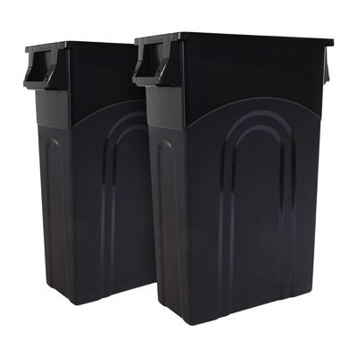 United Solutions 2 Pack 23 Gal Kitchen Trash Can Garbage Bins, Highboy