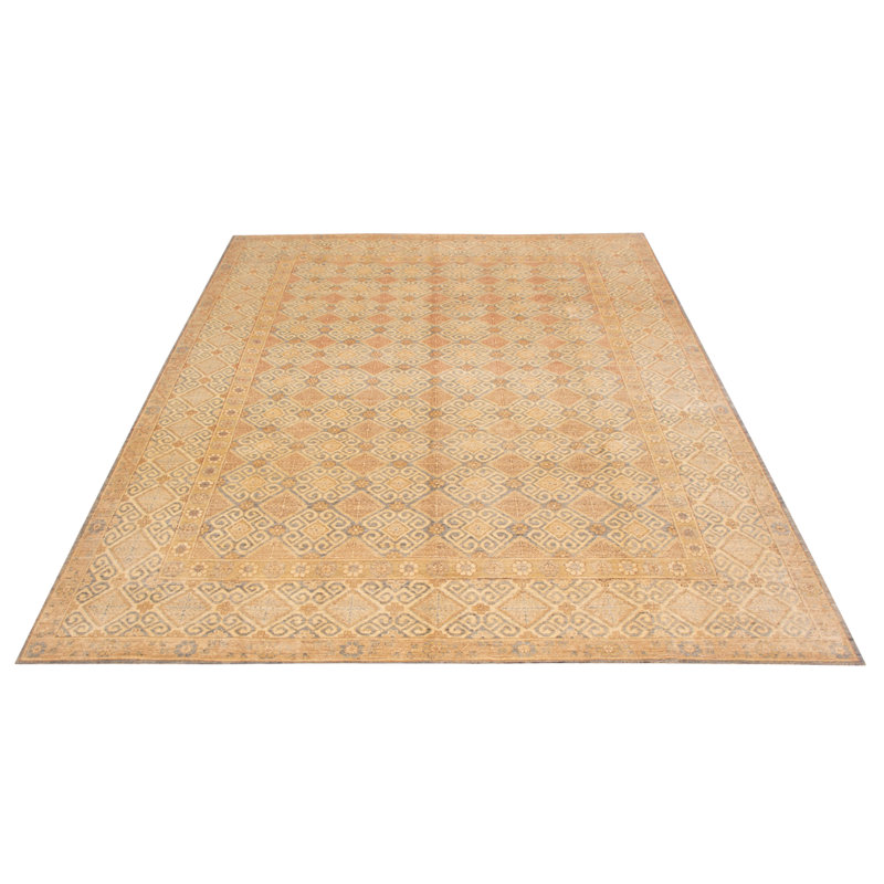 One-of-a-Kind 9'2" X 12'2" New Age Wool Area Rug in Ivory