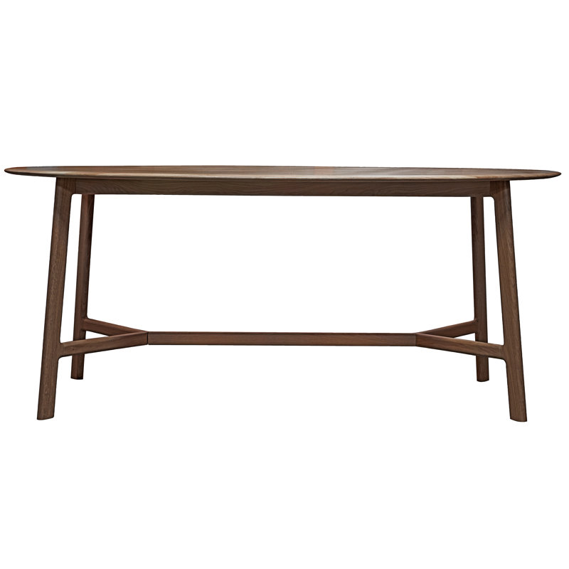 Anza Oak Oval Wood Top Dining Table with Wood Base
