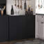 Buffet avec 3 portes, armoire de rangement pour la cuisine avec tablette réglable, armoires de bar pour le salon, entrée, noir-1776117263