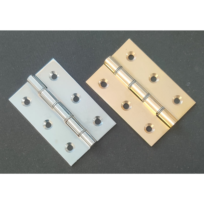 7.6cm H x 5cm W Butt Bearing Single Door Hinge, Polished Chrome