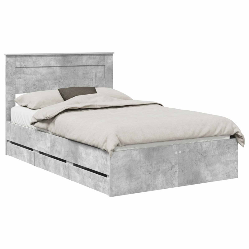 Bed, Double (4'6), Concrete Grey