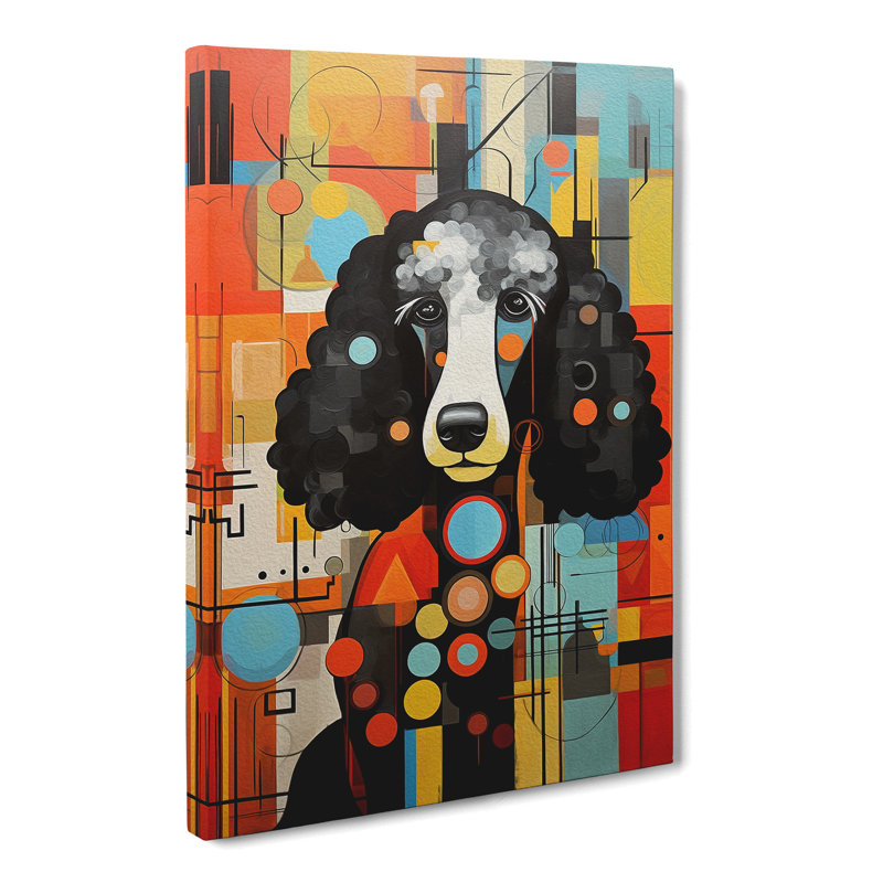 Poodle Constructivism No.3 - Wrapped Canvas, 76cm H x 50cm W x 3cm D