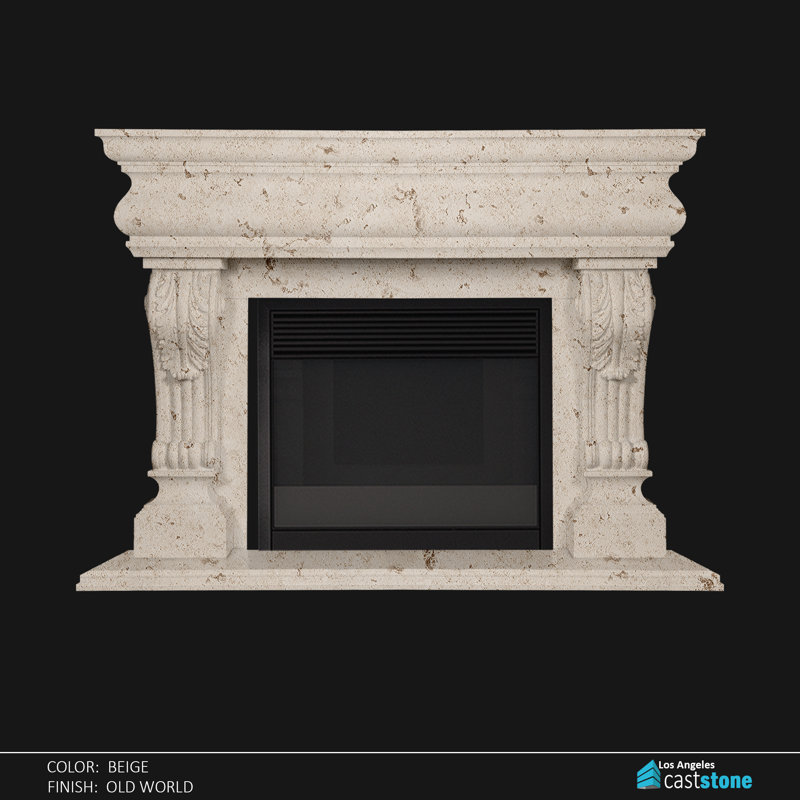 Narat Fireplace Surround, Beige Old World