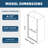 1 3/8" Adjustment,Universal Pivot Shower Door, Open Outside, With 1/4" Tempered Glass Finish 3472-123210091