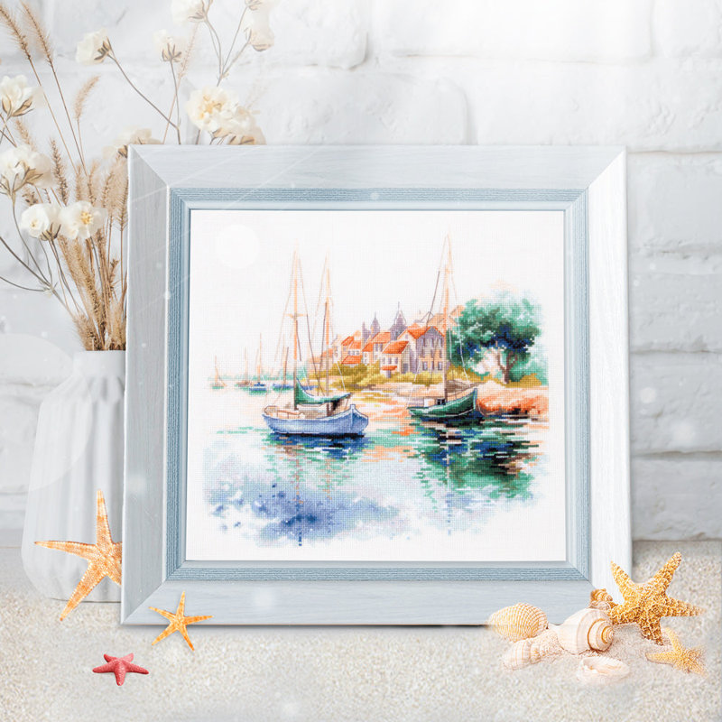 The Quiet Harbor Counted Cross Stitch Kit by Magic Needle 70-18
