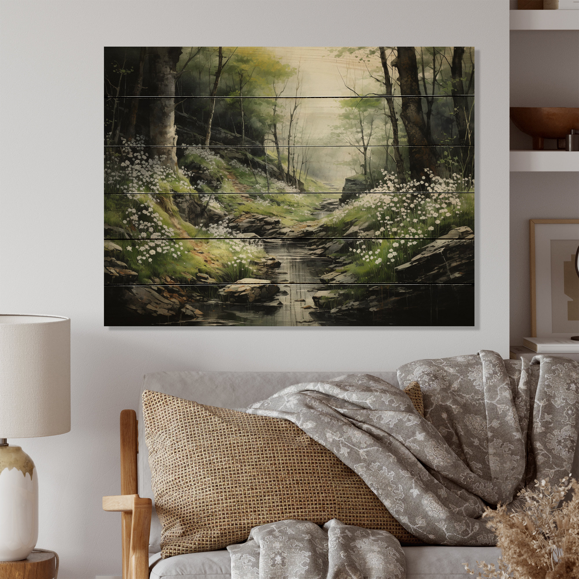 Loon Peak® Forest Secret Haven On Wood Print | Wayfair