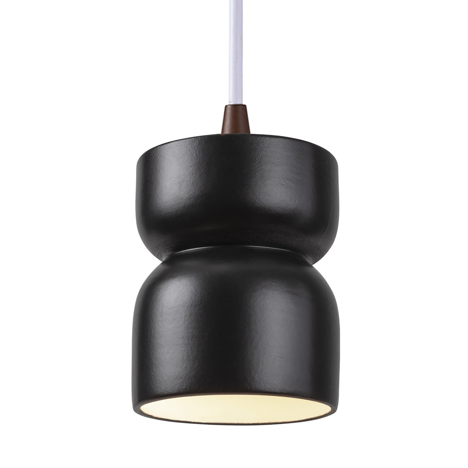 Nysta Ceramic Dimmable Pendant, Carbon Matte Black, Dark Bronze