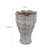 Maria Accent Vase With Rippled Texture, Tapered Gray Ceramic 15 Inch