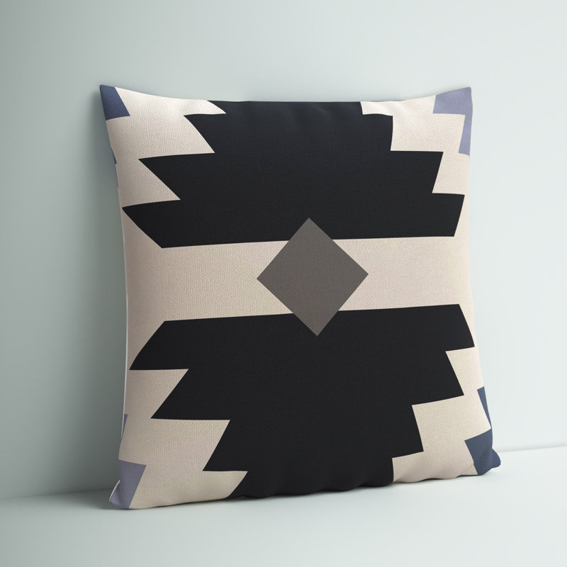  Outdoor Square Pillow Cover and Insert, Blue
