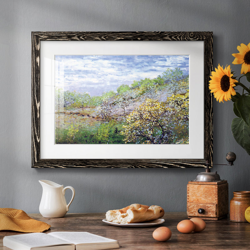 Pommiers en fleurs, 1873, Noir, H 14 po x l 20 po x P 1,5 po
