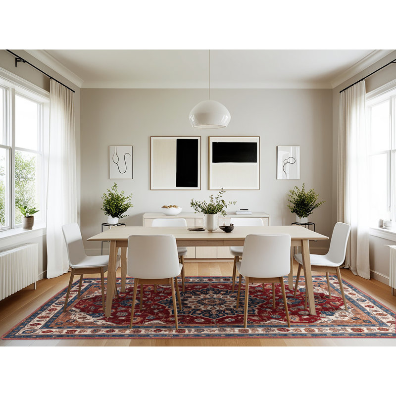 Machine Washable Persian Brown Area Rug, Rectangle 7' x 10'