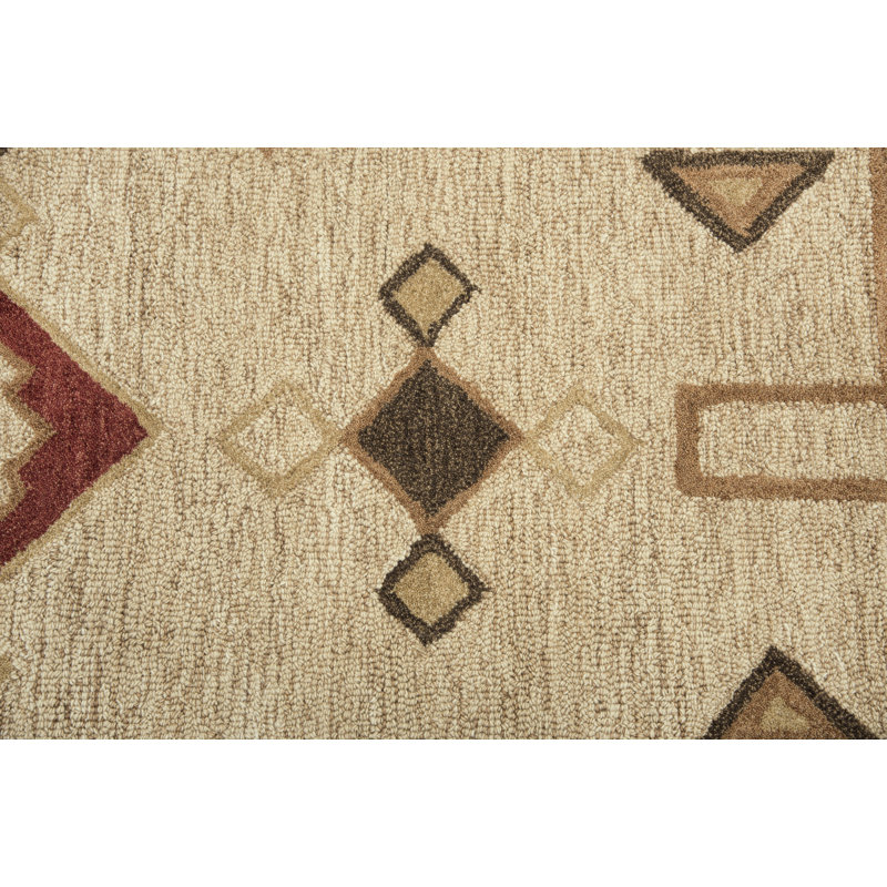 Tapis doré en laine touffeté à la main Potts, Rectangle 5 pi x 8 pi