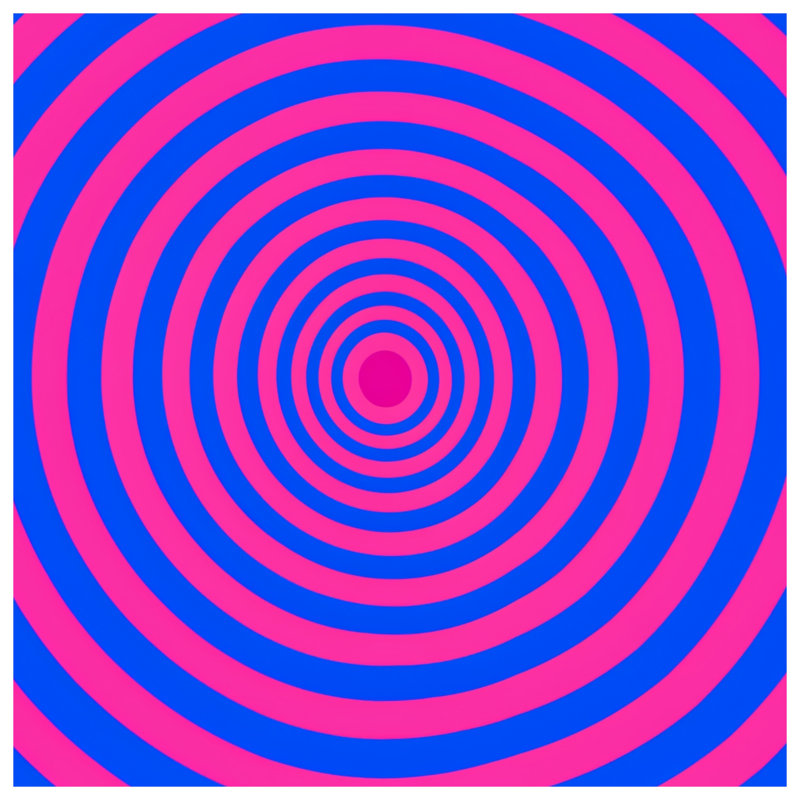 Édredon rose à cercles concentriques, Simple extra long