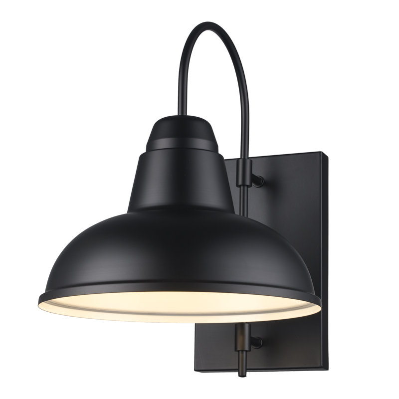 Applique murale en acier Santuci, Noir, H 15 po x l 11 po x P 15,25 po