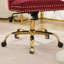 Chaise de bureau contemporaine rembourrée et capitonnée à boutons avec base en métal-2117515690-2117515695-2117515693
