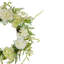Couronne de pivoines et de roses artificielles blanches et vertes - 24 pouces