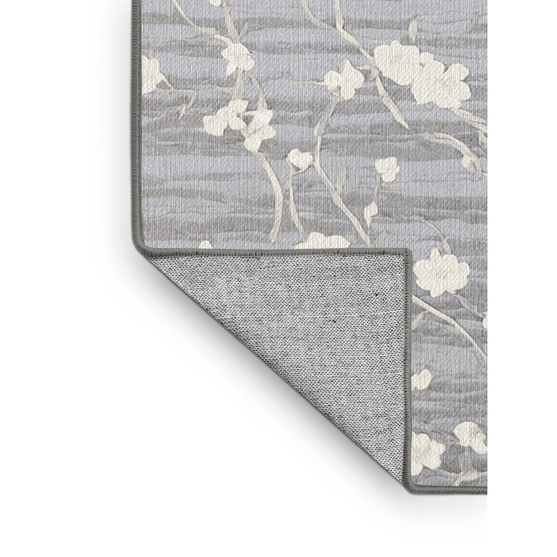 Tapis rose lavable à la machine, Rond 5 pi