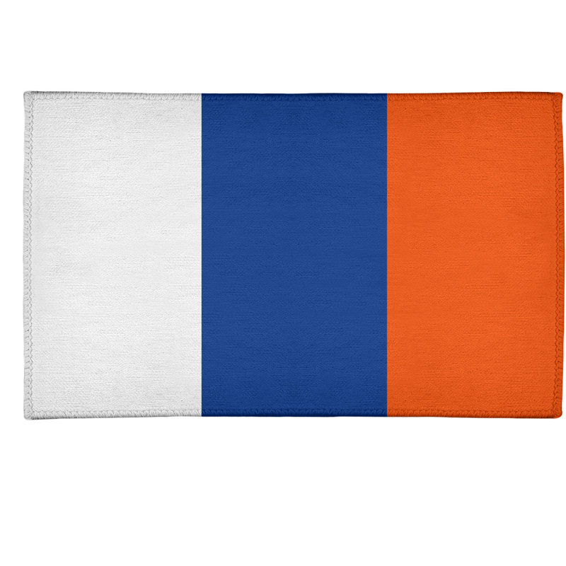 Tapis bleu royal rayures royal national hockey, Rectangle 8 pi x 10 pi