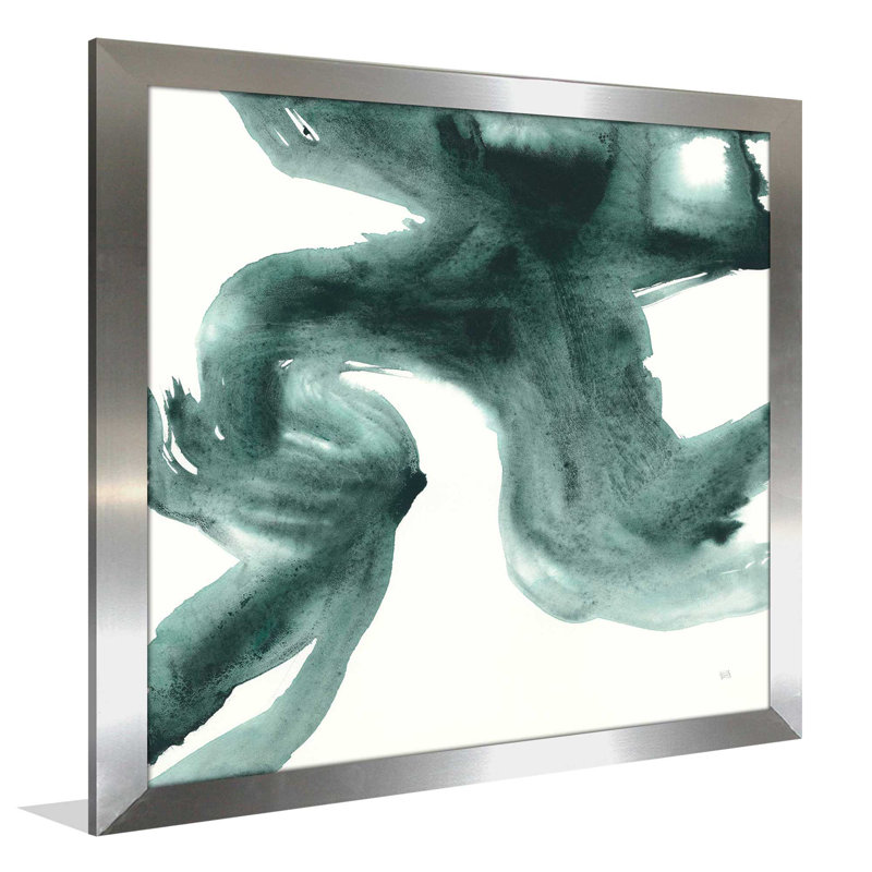 " Jasper Wash I ", 21.5" H x 21.5" W x 0.75" D, Silver Framed