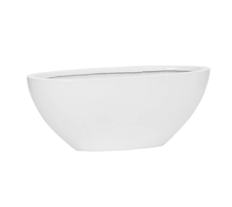 Pot à fleur Marling Fiberstone, Blanc, H 8 po x l 21 po x P 9 po