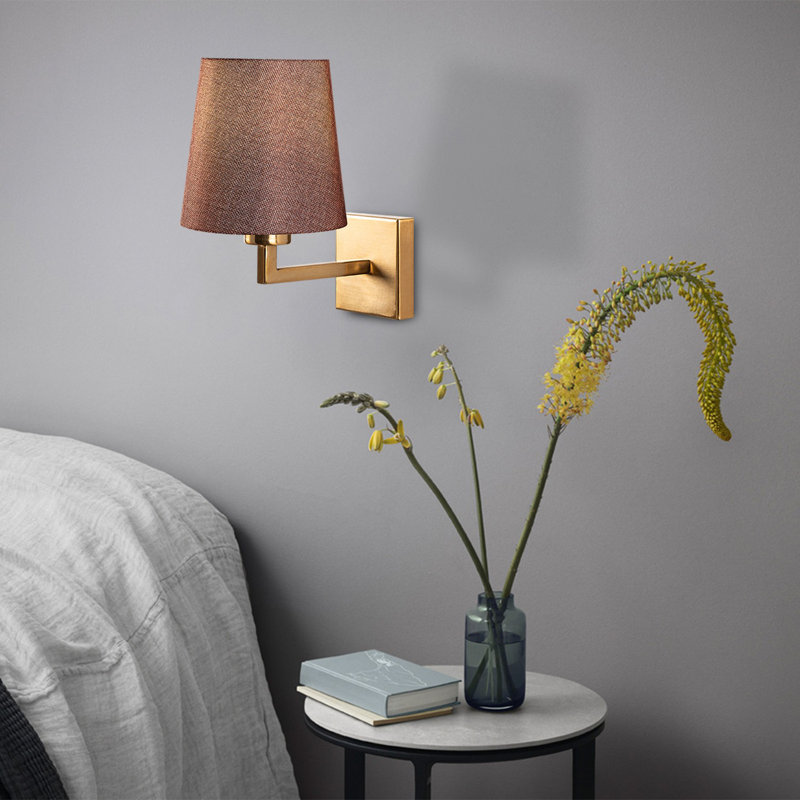 Gilmore Armed Sconce, Brown, Black