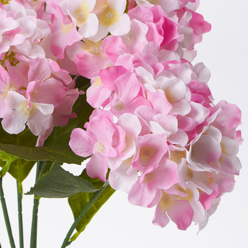 Tige d’hortensias artificielle, Rose