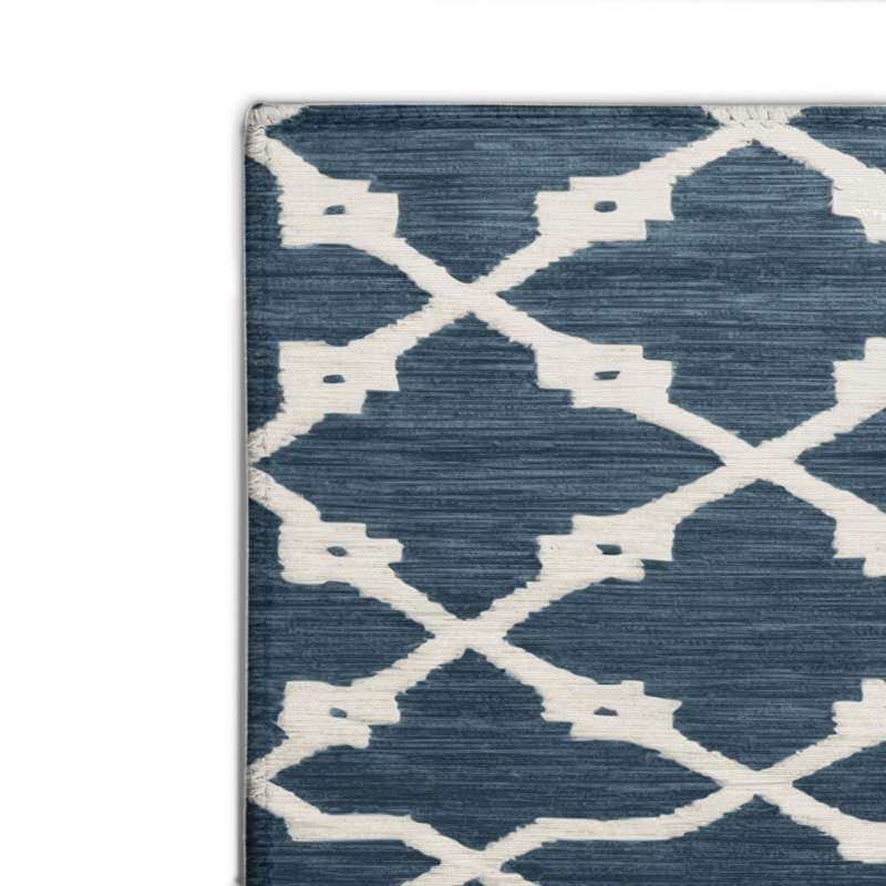 Tapis gris intérieur et extérieur Trellis, Rectangle 4pi x 6 pi