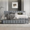 Lit de jour simple en velours avec couchette