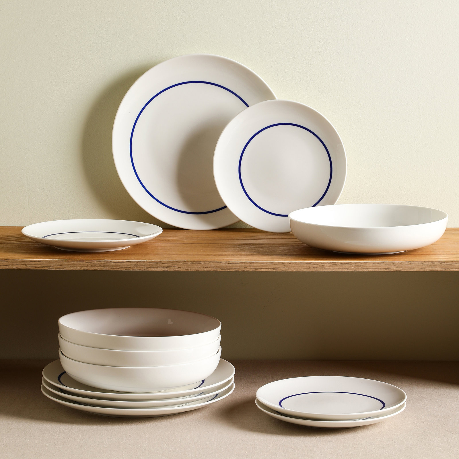 Luna Dinnerware Set Porcelain, Blue