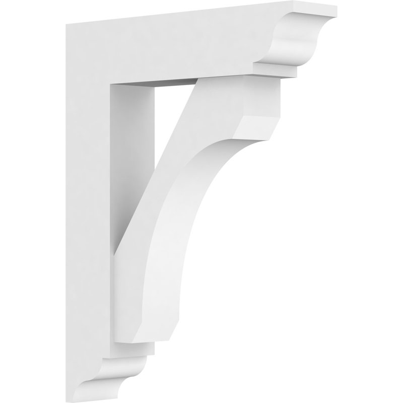 Standard Legacy Architectural Grade PVC Bracket With Traditional Ends, 18" H x 3" W x 14" D