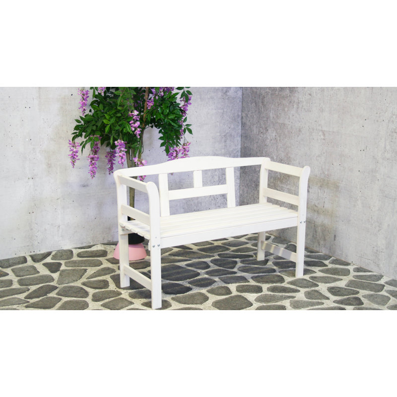Rockview Wooden Bench, White