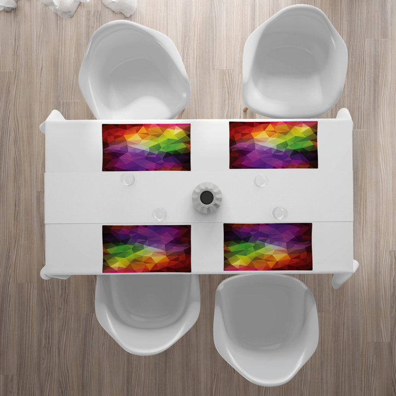 Polyester Geometric Rectangle Placemat