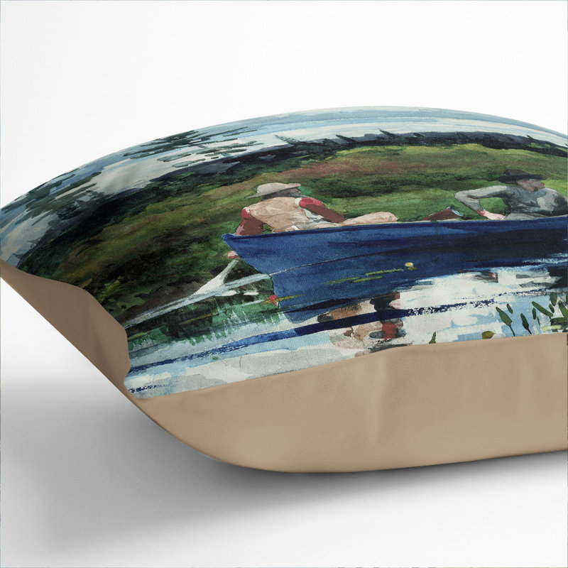 The Blue Boat Scatter Cushion, Stone, 55cm H x 55cm W x 20cm D