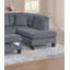 Ensemble de canapé modulaire 3 pièces RAF Chaise LAF avec repose-pieds en velours côtelé gris foncé-1104412136