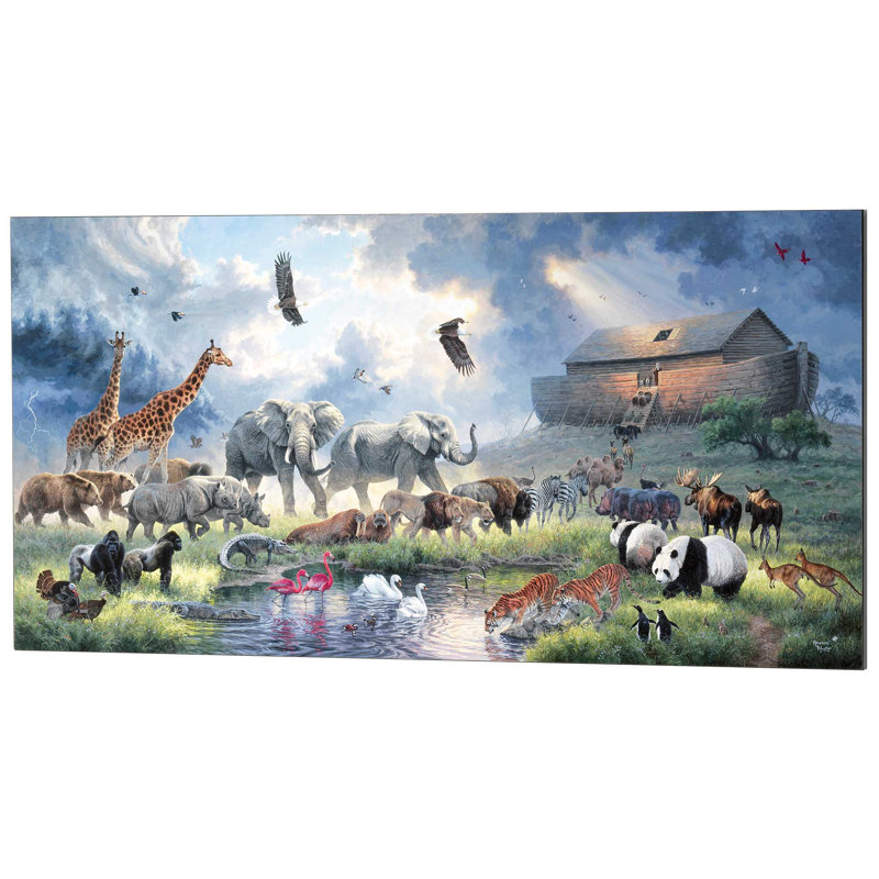Plaque murale MDF arche de Noé 40 x 20