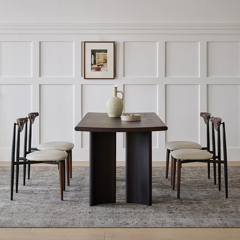 High-end quality solid wood dining table, 29.92"H x 70.86"L x 35.43"W