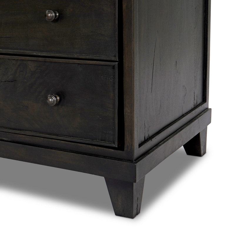 Odette Nightstand-antique Belgium Bleach, Dark Reclaimed/White Statuario Marble